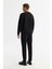 Erkek Siyah Bisiklet Yaka Baskılı Elastan Sweatshirt A42y1275 5