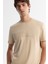 Erkek Vizon Bisiklet Yaka Gofreli Elastan T-shirt A42y1004 2