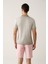 Erkek Gri 3 Düğmeli Boya Efektli Polo Yaka Triko T-Shirt A41Y5114 4