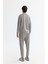 Erkek Gri Bisiklet Yaka Baskılı Soft Touch Sweatshirt A42Y1307 4