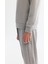 Erkek Gri Bisiklet Yaka Baskılı Soft Touch Sweatshirt A42Y1307 5
