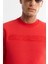 Erkek Kırmızı Bisiklet Yaka 3 Iplik Şardonlu Baskılı Sweatshirt A42y1306 2