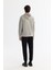 Erkek Gri Kapüşonlu Pamuklu Baskılı Elastan Sweatshirt A42y1324 4