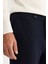 Erkek Lacivert Slim Fit Yandan Cepli Dokulu Bi-Stretch Takım Elbise Pantolonu A42Y3211 4