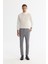 Erkek Gri Slim Fit Yandan Cepli Dokulu Bi-Stretch Takım Elbise Pantolonu A42Y3211 1