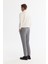Erkek Gri Slim Fit Yandan Cepli Dokulu Bi-Stretch Takım Elbise Pantolonu A42Y3211 3