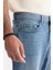 Erkek Mavi Eskitme Yıkamalı Esnek Jean Pantolon A42y3570 4