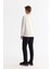 Erkek Ekru Bisiklet Yaka Pamuklu Baskılı Elastan Sweatshirt A42y1227 4