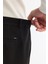 Erkek Siyah Slim Fit Yandan Cepli Dokulu Bi-Stretch Takım Elbise Pantolonu A42Y3211 5