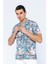 Erkek Regular Fit Desenli Kısa Kollu T-Shirt Gömlek 6