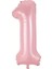 Pembe 1 Rakam Folyo Balon 80 cm 1