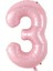 Pembe 3 Rakam Folyo Balon 80 cm 1