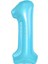 Mavi 1 Rakam Folyo Balon 80 cm 1
