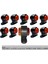 10 Adet 12 Ledli Mini Takoz Lamba 12-24 Volt Sarı Kırmızı 1