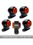 4 Adet 12 Ledli Mini Takoz Lamba 12-24 Volt Sarı Kırmızı 1