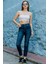 Yüksek Bel, Esnek Skinny Denim Dar Kalıp Mom Jean Kadın Kot Pantolon @cremona 1