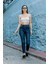 Yüksek Bel, Esnek Skinny Denim Dar Kalıp Mom Jean Kadın Kot Pantolon @cremona 4