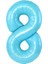 Mavi 8 Rakam Folyo Balon 80 cm 1