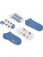 5 Çift Kadın Mavi Kalp Desen Çorap Seti 1