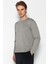 Unisex Bisiklet Yaka Teknolojik Ipeksi Pamuk Kumaş Sweatshirt 4