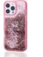 Apple iPhone 12 Pro Uyumlu Kılıf Keto Sıvılı Simli Pembe 1