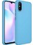 Xiaomi Redmi 9A Kılıf Metal Çerçeve ve Buton Tasarımlı Silikon Zore Luna Kapak-Sierra Mavi 1