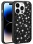 Atlas iPhone 14 Pro Max Kılıf Parlak Taşlı Tasarım Linea Kapak-Siyah 1