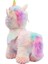 Pembe Parlak Peluş Unicorn Ponny Büyük Boy Uyku Arkadaşı 40 cm 4