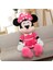 Pembe Elbiseli Peluş Mini Minnie Mouse Fare Büyük Boy Uyku Arkadaşı 40 cm 5