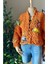 El Örgüsü Pumpkin Baskılı Puffy Polar Chunky Hırka Turuncu / Standart 3