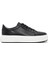 Erkek Siyah Bağcıklı Kalın Tabanlı Deri Sneaker 25SFD611818 1