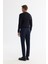 Erkek Lacivert Yanı Lastikli Gofreli Slim Fit Chino Pantolon B003037 6