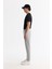 Erkek Açık Gri Yanı Lastikli Gofreli Slim Fit Chino Pantolon B003037 2