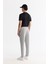 Erkek Açık Gri Yanı Lastikli Gofreli Slim Fit Chino Pantolon B003037 3