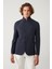 Erkek Lacivert Dik Yaka Cepli Astarsız Lightweight Blazer Comfort Slim Fit Ceket A41Y4028 6