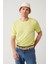 Erkek Neon Yeşil Bisiklet Yaka Garment Dyed T-shirt A41y5074 1