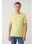 Erkek Neon Yeşil Bisiklet Yaka Garment Dyed T-shirt A41y5074 3