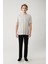 Erkek Açık Gri Soft Touch Bisiklet Yaka T-shirt B001031 4
