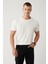 Erkek Beyaz Soft Touch Bisiklet Yaka T-shirt B001031 3