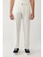 Erkek Kırık Beyaz Klasik Bel Armürlü Karışımlı 5 Cep Perge Slim Fit Pantolon A41Y3071 2