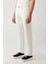 Erkek Kırık Beyaz Klasik Bel Armürlü Karışımlı 5 Cep Perge Slim Fit Pantolon A41Y3071 3
