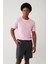 Erkek Pembe Bisiklet Yaka Garment Dyed T-shirt A41y5074 1