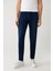 Erkek Lacivert Eskitme Yıkamalı Esnek Jean Pantolon B003525 2