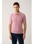 Erkek Pembe Soft Touch 3 Düğmeli Dokulu Ribanalı Polo Yaka Triko T-Shirt B005009 3