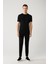 Erkek Siyah Bisiklet Yaka Rayon Dokulu Triko T-shirt A41y5099 5