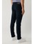 Erkek Koyu Lacivert Eskitme Yıkamalı Esnek Jean Pantolon B003525 5