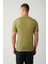 Erkek Haki Bisiklet Yaka Garment Dyed T-shirt A41y5074 4