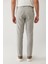 Erkek Gri Yandan Cepli Keten Karışımlı Lightweight Takım Elbise Pantolonu A41y3229 4
