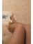 Kadın Altın Gold Nude Rugan Yandan Yırtmaçlı 8cm Ince Şeffaf Kapak Topuklu Stiletto Abiye Ayakkabı 2