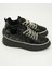 Kadın Siyah Rugan Bağcıklı Sneaker 5